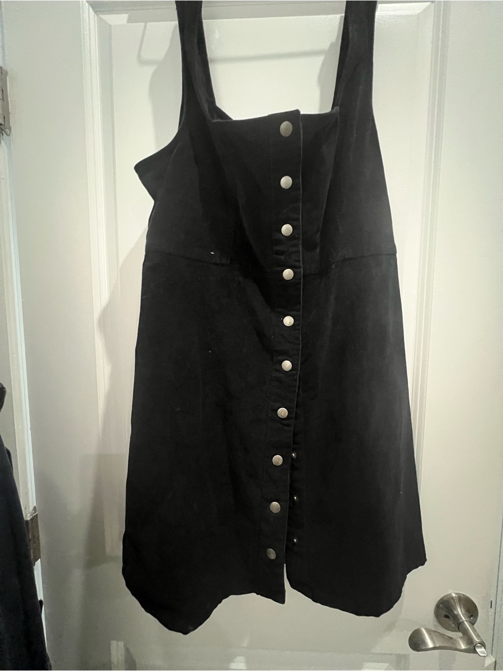 Women’s Black Button-Front corduroy dress